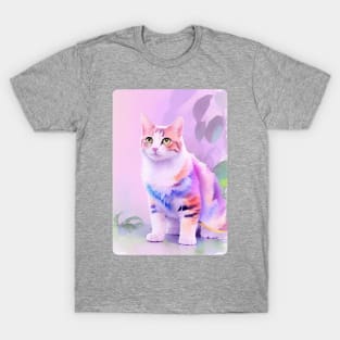 Cat Watercolor Portrait 4 T-Shirt